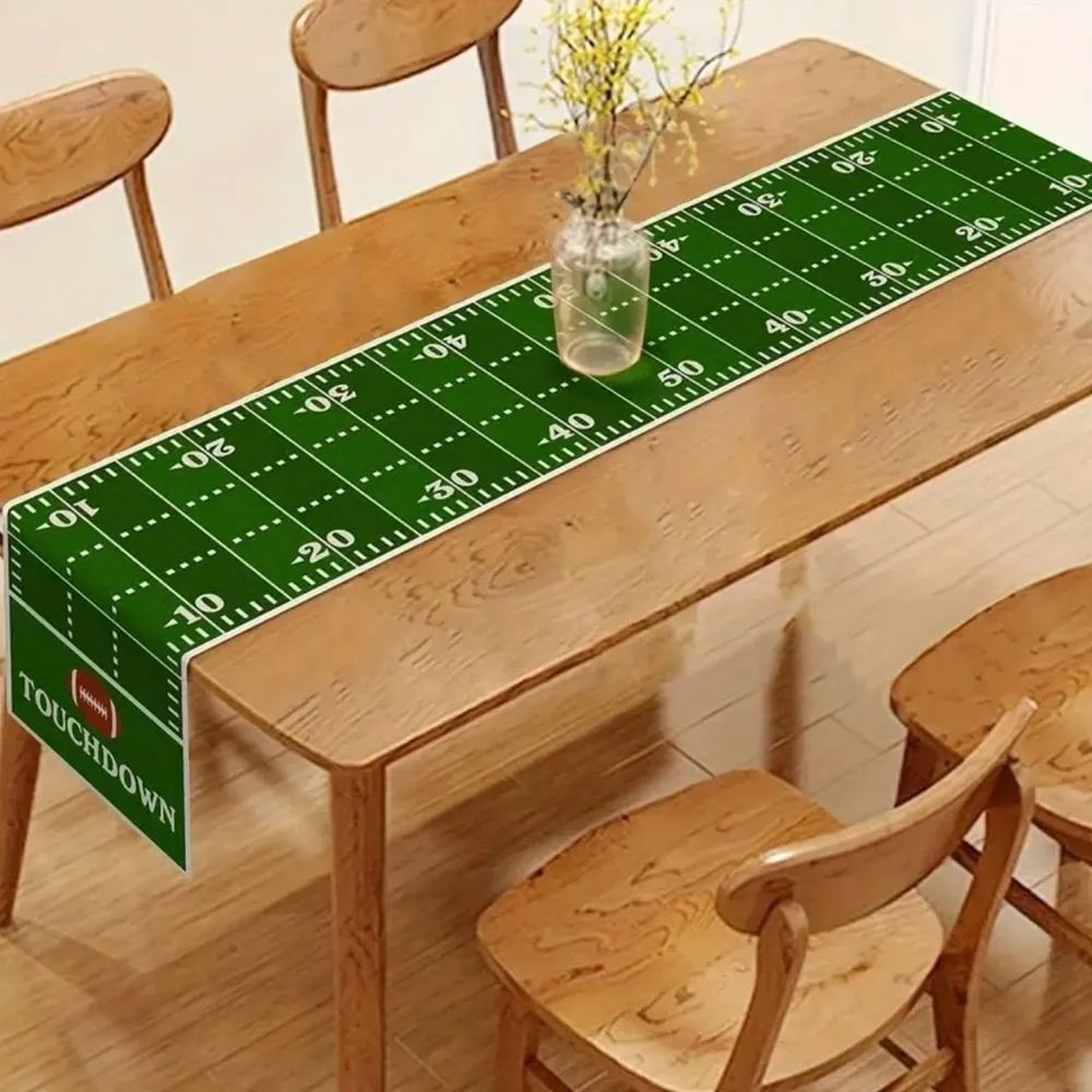 Green Football Field Table Runner, NEW